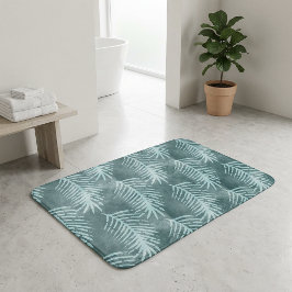 Turquoise Groen Waterverf Tropisch blad Badmat