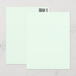 Turquoise Groen Zacht Bord Wit Pastel Effen Kleur Briefkaart