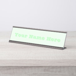 Turquoise Groen Zacht Bord Wit Pastel Effen Kleur Bureau Naambordje