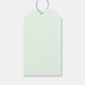 Turquoise Groen Zacht Bord Wit Pastel Effen Kleur Cadeaulabel (Voorkant)