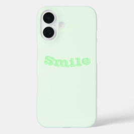 Turquoise Groen Zacht Bord Wit Pastel Effen Kleur iPhone 16 Hoesje