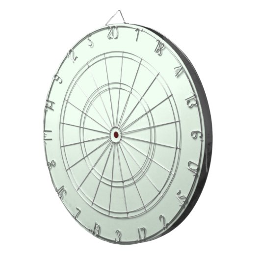 Turquoise Groen Zacht Bord Wit Pastel Effen Kleur Dartbord (Voorkant Rechts)