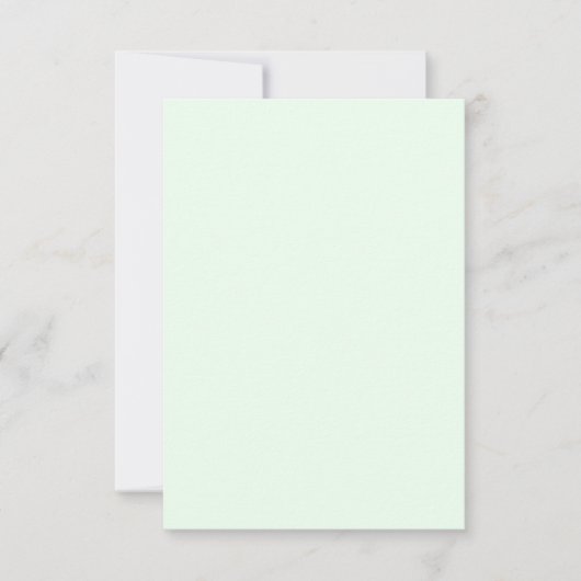 Turquoise Groen Zacht Bord Wit Pastel Effen Kleur Kaart (Voorkant)