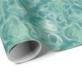 Turquoise Groene Abstract Cadeaupapier (Rol Hoek)