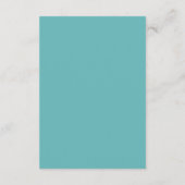 Turquoise Groene Afstudeerregister Informatiekaartje (Achterkant)