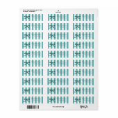Turquoise Groene Afstuderen Etiket (Full Sheet)