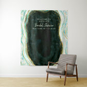 Turquoise Groene Agate Bruiloftsshower Foto Prop A Wandkleed (In situ)