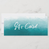 Turquoise groene aquarel achtergrond Cadeaubon (Voorkant)