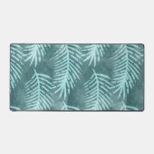 Turquoise groene aquarel tropisch blad bureaumat (Voorkant)