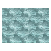 Turquoise groene aquarel tropisch blad tafelkleed (Voorkant (Horizontaal))