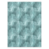 Turquoise groene aquarel tropisch blad tafelkleed (Voorkant)