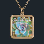 Turquoise groene cactus bloeien waar geplant citaa goud vergulden ketting<br><div class="desc">Ik hou altijd van cactussen, die gedijen in de zwaarste omstandigheden en je laten schrikken met hun schoonheid. Volg hun voorsprong en "bloei waar je bent geplant", wanneer je deze prachtige charme ketting close-up foto van een munt groen en turquoise, bloeiende cactus draag. Dit ketting is er in kleine, middelgrote...</div>