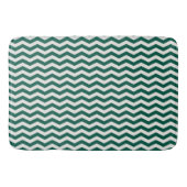 Turquoise groene Chevron zigzag streeppatroon Badmat (Voorkant)