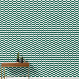 Turquoise groene Chevron zigzag streeppatroon Behang