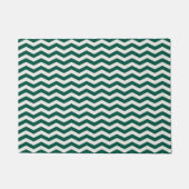 Turquoise groene Chevron zigzag streeppatroon Deurmat (Voorkant)