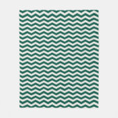 Turquoise groene Chevron zigzag streeppatroon Fleece Deken (Voorkant)