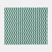 Turquoise groene Chevron zigzag streeppatroon Fleece Deken (Voorkant (Horizontaal))
