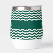Turquoise groene Chevron zigzag streeppatroon naam (Links)