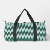 Turquoise groene Chevron zigzag streeppatroon Plunjezak (Voorkant)