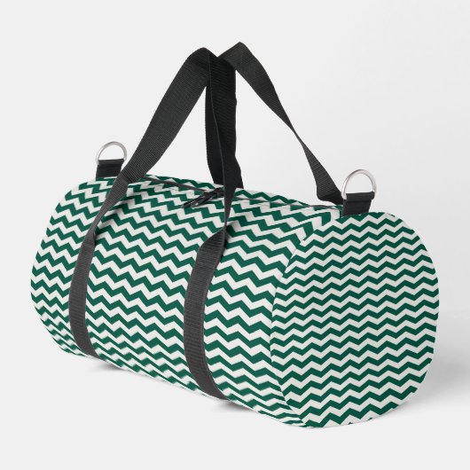 Turquoise groene Chevron zigzag streeppatroon Plunjezak (Linkerhoek)