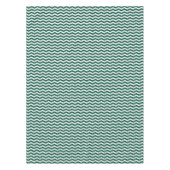 Turquoise groene Chevron zigzag streeppatroon Tafelkleed (Voorkant)