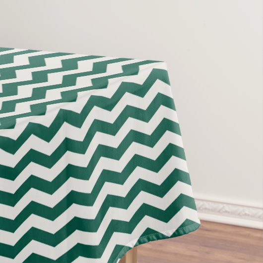 Turquoise groene Chevron zigzag streeppatroon Tafelkleed (Voorbeeld)