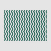 Turquoise groene Chevron zigzag streeppatroon Tissuepapier (Voorkant)
