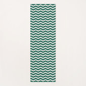 Turquoise groene Chevron zigzag streeppatroon Yogamat (Voorkant)