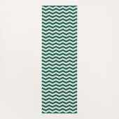 Turquoise groene Chevron zigzag streeppatroon Yogamat (Achterkant)