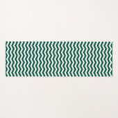 Turquoise groene Chevron zigzag streeppatroon Yogamat (Voorkant (horizontaal))