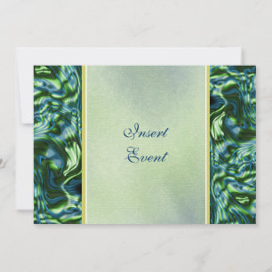 Turquoise groene elegante formele party kaart