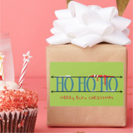 Turquoise & Groene Elf Shenanigans Kerstmis Rechthoekige Sticker