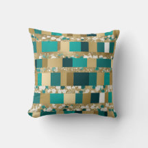 Turquoise groene en gouden geometrische patroon me