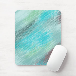 Turquoise, groene en mauve marmeren abstract muismat