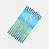 Turquoise, Groene, en Witte Stripes Servet (Hoek)