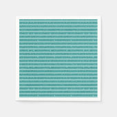 Turquoise Groene Glitter Horizontale Strepen Servet (Voorkant)