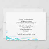 Turquoise Groene golf Save the Date Kaart (Achterkant)