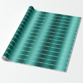 Turquoise Groene Lint Boog Bruidsfeest Cadeaupapier (Uitgerold)