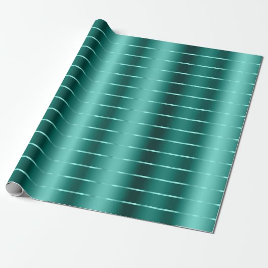 Turquoise Groene Lint Boog Bruidsfeest Cadeaupapier (Uitgerold)