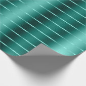 Turquoise Groene Lint Boog Bruidsfeest Cadeaupapier (Hoek)