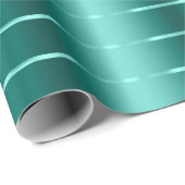 Turquoise Groene Lint Boog Bruidsfeest Cadeaupapier (Rol Hoek)