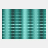 Turquoise Groene Lint Boog Bruidsfeest Inpakpapier Vel (Voorkant 3)