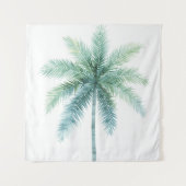 Turquoise Groene Palmboom Wandkleed (Voorkant)