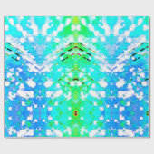 Turquoise & groene print inpakpapier (Vlak)