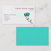 turquoise groene vlinder visitekaartje (Voorkant / Achterkant)
