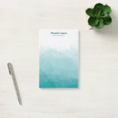 Turquoise groene waterverf achtergrond post-it® notes (Kantoor)