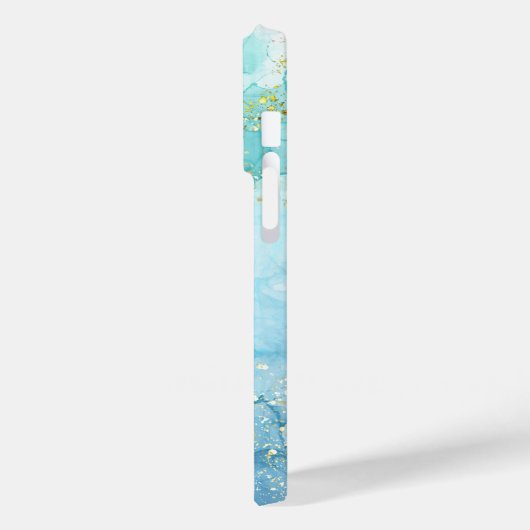 Turquoise Groene waterverf Glitter  Case-Mate iPhone Case (Achterkant / Links)