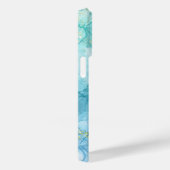 Turquoise Groene waterverf Glitter  Case-Mate iPhone Case (Achterkant / Rechts)