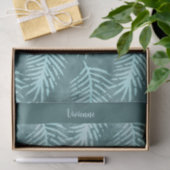 Turquoise groene waterverf tropisch blad tissuepapier (Geschenk)