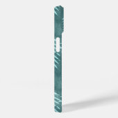 Turquoise groene waterverftechniek tropisch blad Case-Mate iPhone case (Achterkant / Rechts)